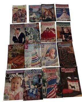 Annies Crochet Newsletters & Hooked On Crochet Magazines 1981-2007 Lot Of 16